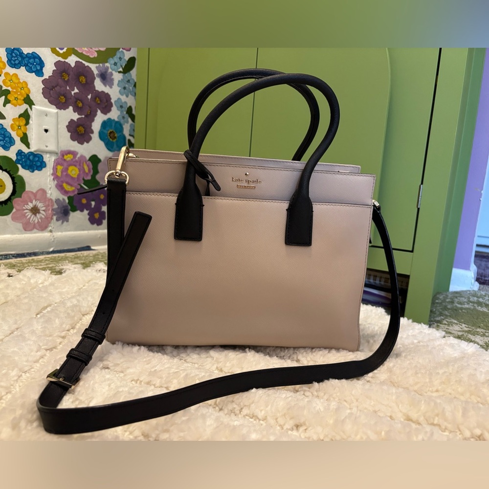 Kate Spade Black and Cream Satchel